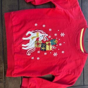 Red Unicorn Christmas Sweatshirt